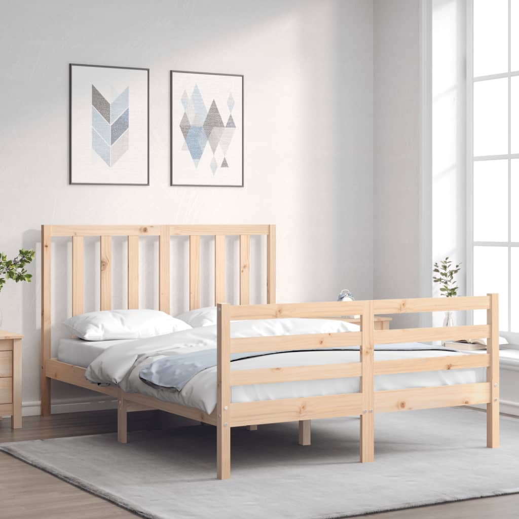 foto del prodotto giroletto con testiera 140x200 cm in legno massellocod mxl 69909