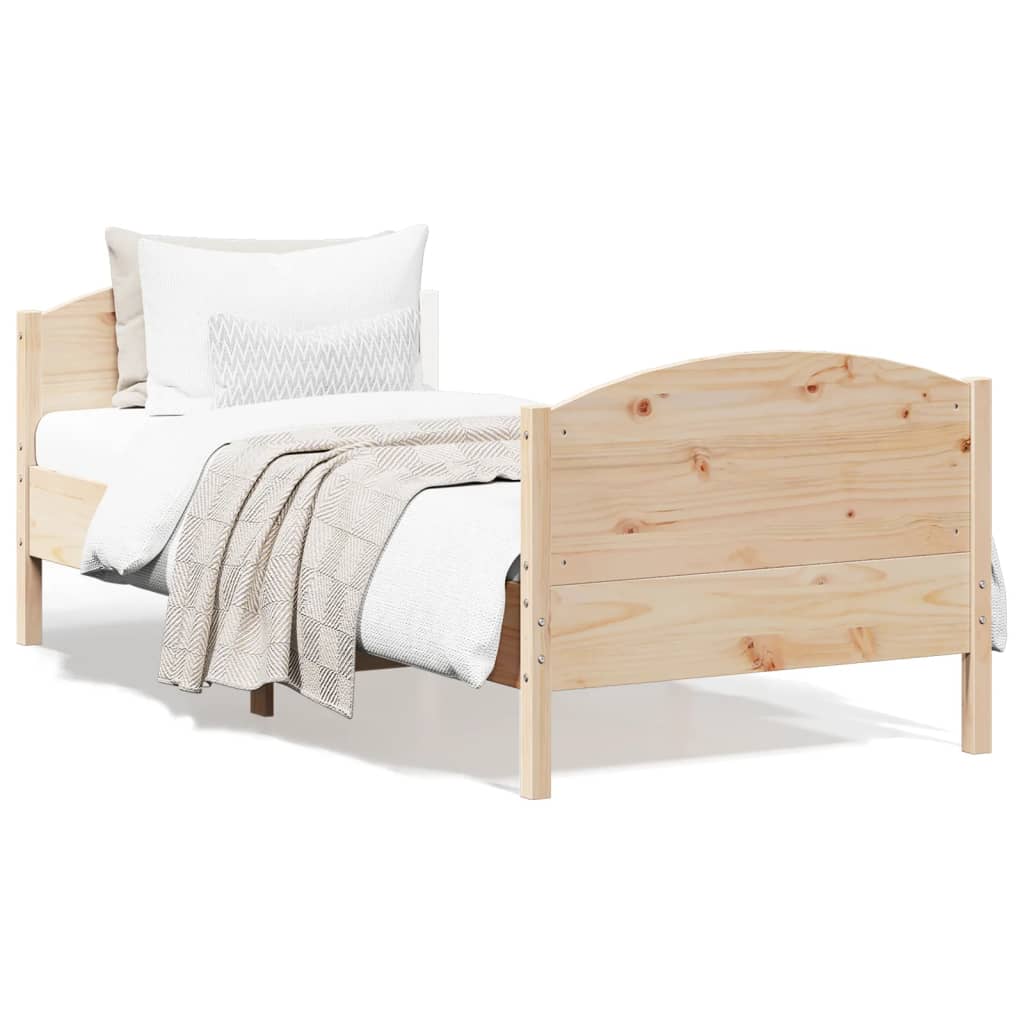 foto del prodotto giroletto con testiera 75x190 cm in legno massello di pinocod mxl 134872