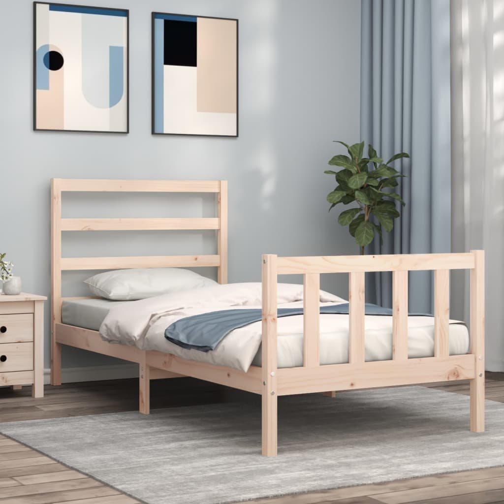foto del prodotto giroletto con testiera 90x200 cm in legno massellocod mxl 100871