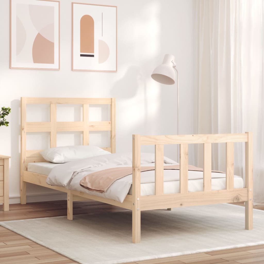 foto del prodotto giroletto con testiera 90x200 cm in legno massellocod mxl 76952