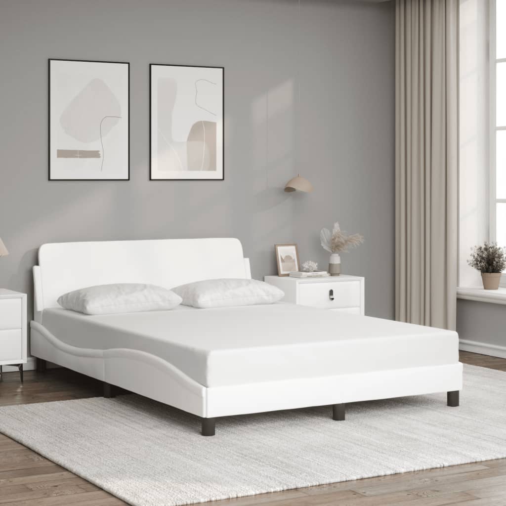 foto del prodotto giroletto con testiera bianco 120x200 cm in similpellecod mxl 89821