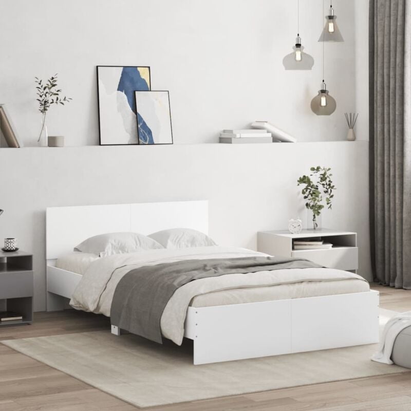 foto del prodotto giroletto con testiera bianco 120x200 cm vidaxl