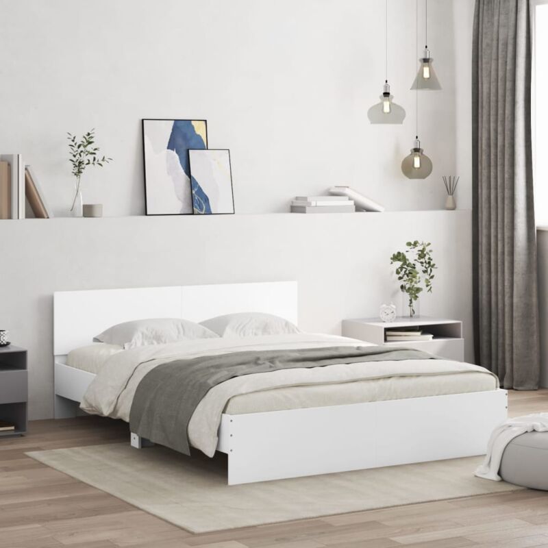 foto del prodotto giroletto con testiera bianco 140x200 cm vidaxl