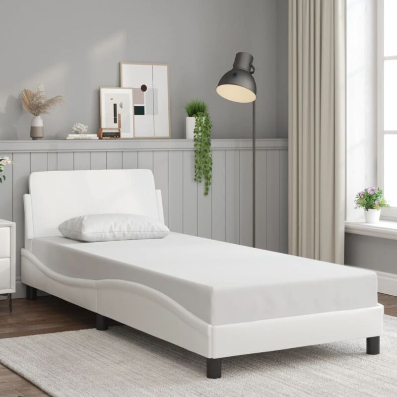 foto del prodotto giroletto con testiera bianco 80x200 cm in similpelle vidaxl