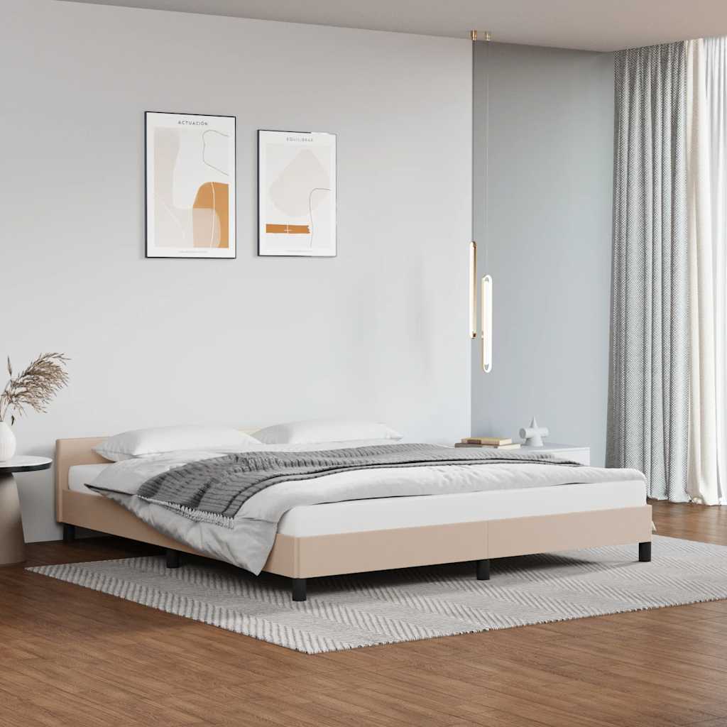 foto del prodotto giroletto con testiera cappuccino 180x200 cm in similpelle cod mxl 62851