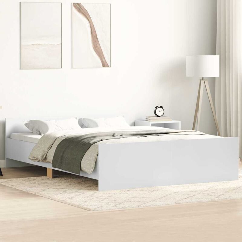 foto del prodotto giroletto con testiera e pediera bianco 120x190 cm vidaxl