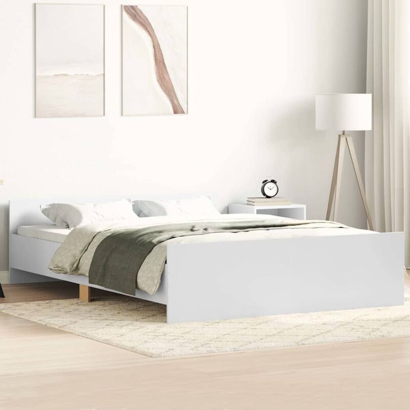 foto del prodotto giroletto con testiera e pediera bianco 120x200 cm vidaxl