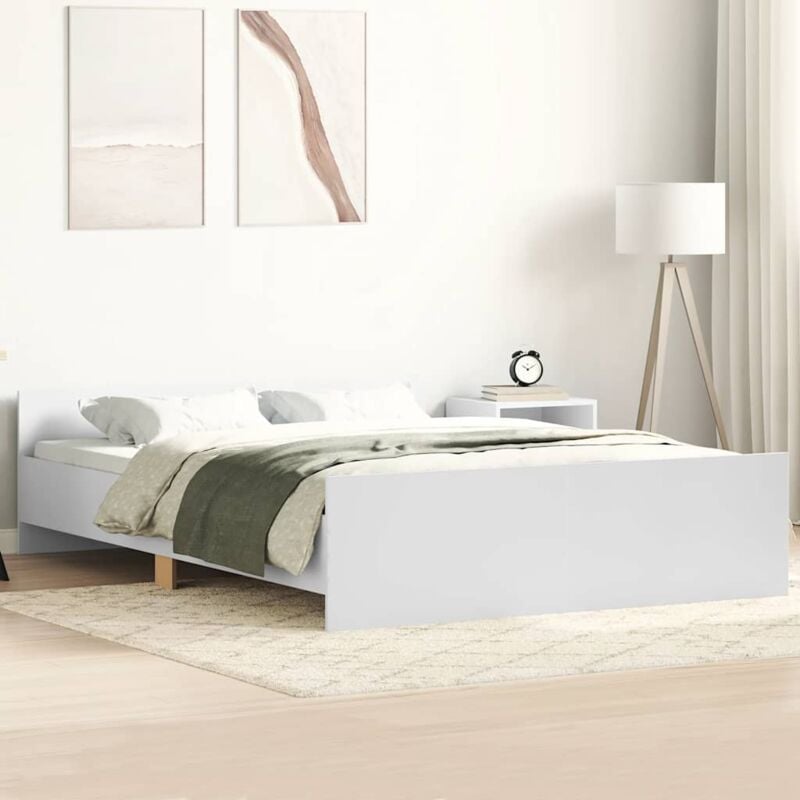 foto del prodotto giroletto con testiera e pediera bianco 150x200 cm vidaxl