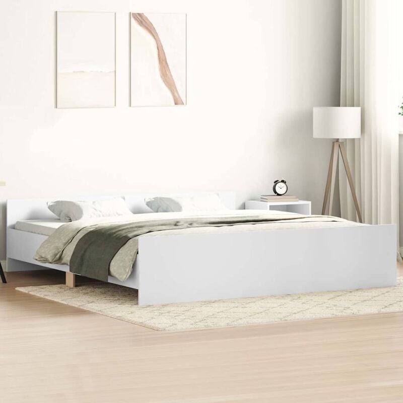 foto del prodotto giroletto con testiera e pediera bianco 160x200 cm vidaxl
