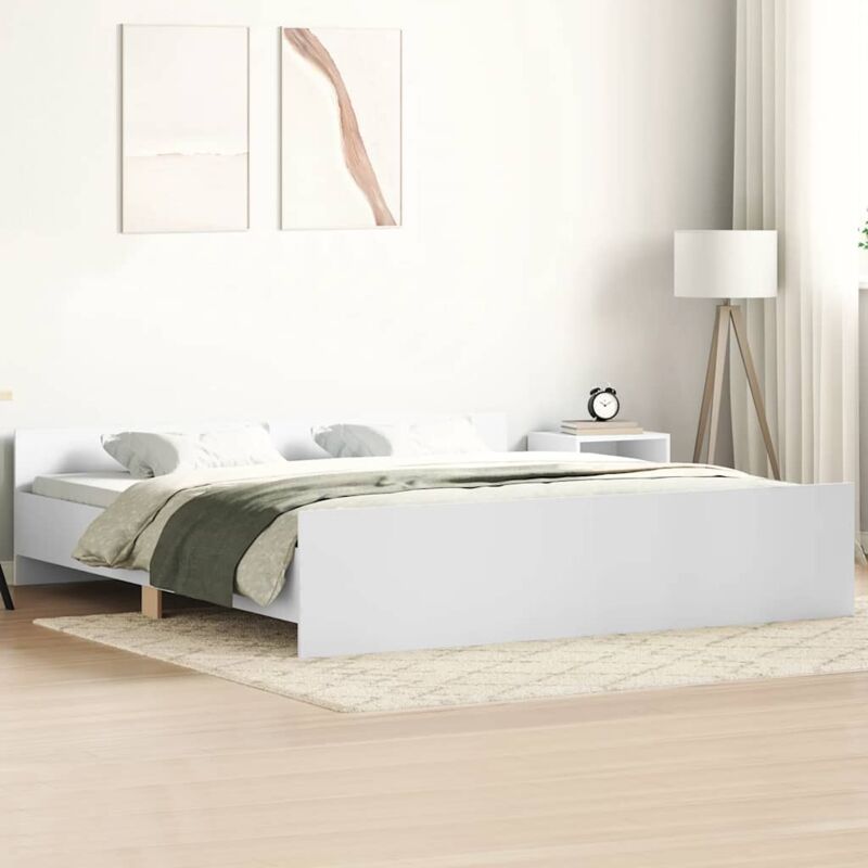 foto del prodotto giroletto con testiera e pediera bianco 200x200 cm