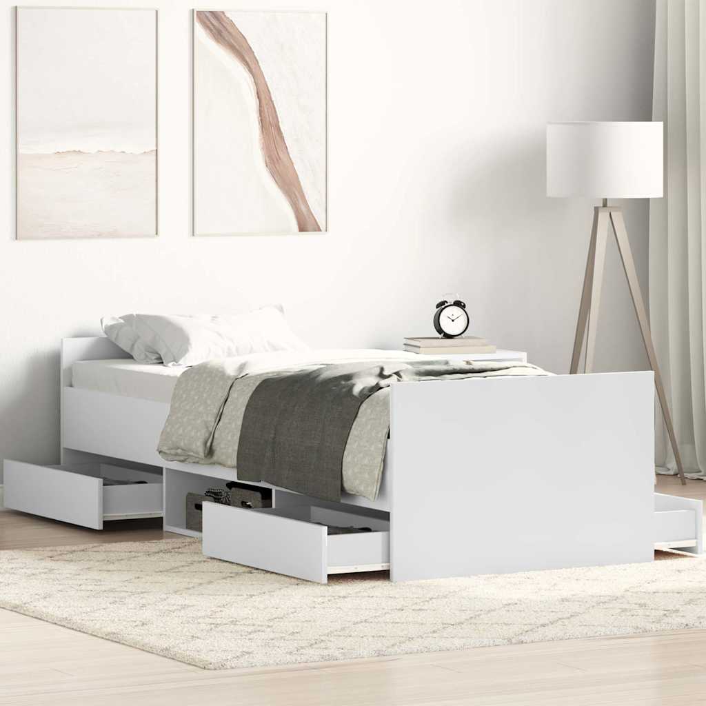 foto del prodotto giroletto con testiera e pediera bianco 90x190 cm vidaxl