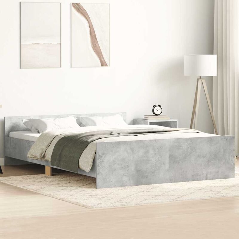 foto del prodotto giroletto con testiera e pediera grigio cemento 140x200 cmcod mxl 131791