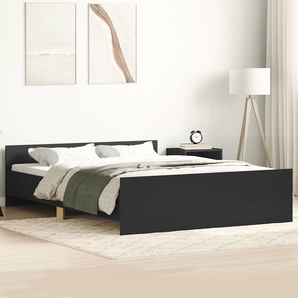 foto del prodotto giroletto con testiera e pediera nero 120x200 cmcod mxl 108007