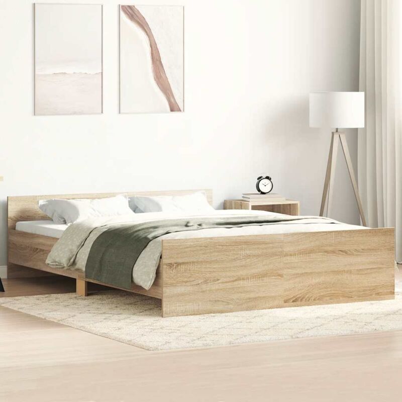 foto del prodotto giroletto con testiera e pediera rovere sonoma 135x190 cm vidaxl