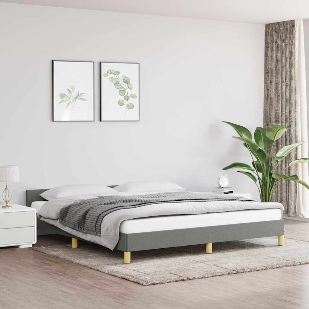 foto del prodotto giroletto con testiera grigio scuro 160x200 cm in tessuto cod mxl 48349