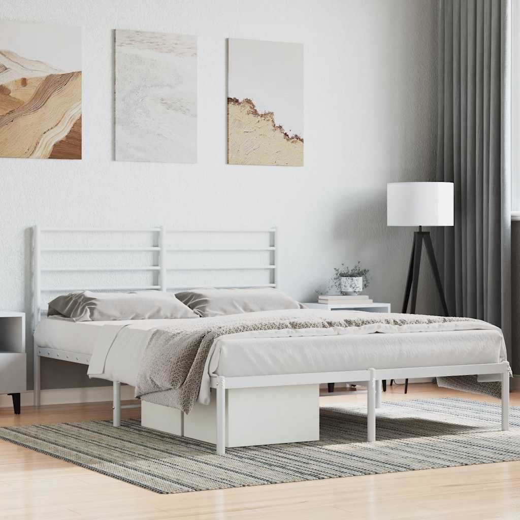 foto del prodotto giroletto con testiera in metallo bianco 120x200 cmcod mxl 121313
