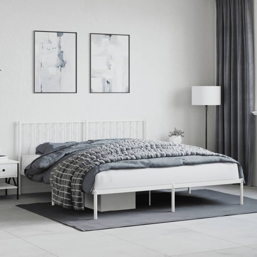 foto del prodotto giroletto con testiera metallo bianco 183x213 cmcod mxl 85847