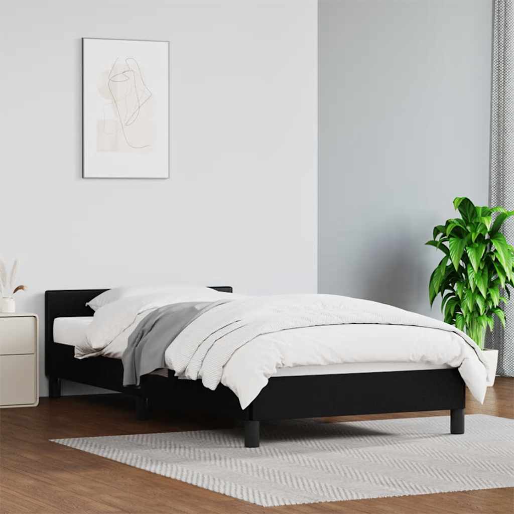 foto del prodotto giroletto con testiera nero 100x200 cm in similpelle cod mxl 71335