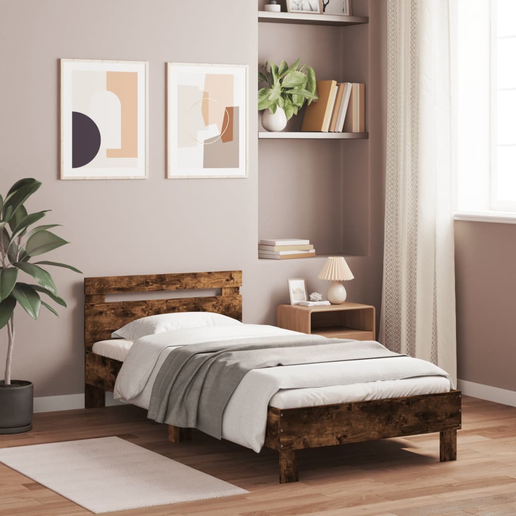 foto del prodotto giroletto con testiera rovere fumo 100x200 cm legno multistratocod mxl 86025