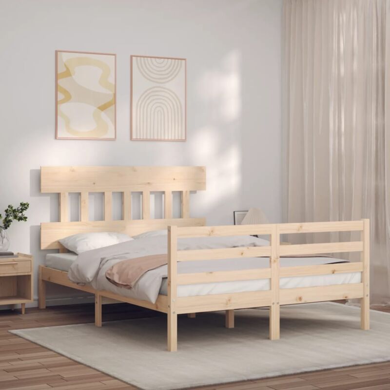 foto del prodotto giroletto con testiera small double in legno massello