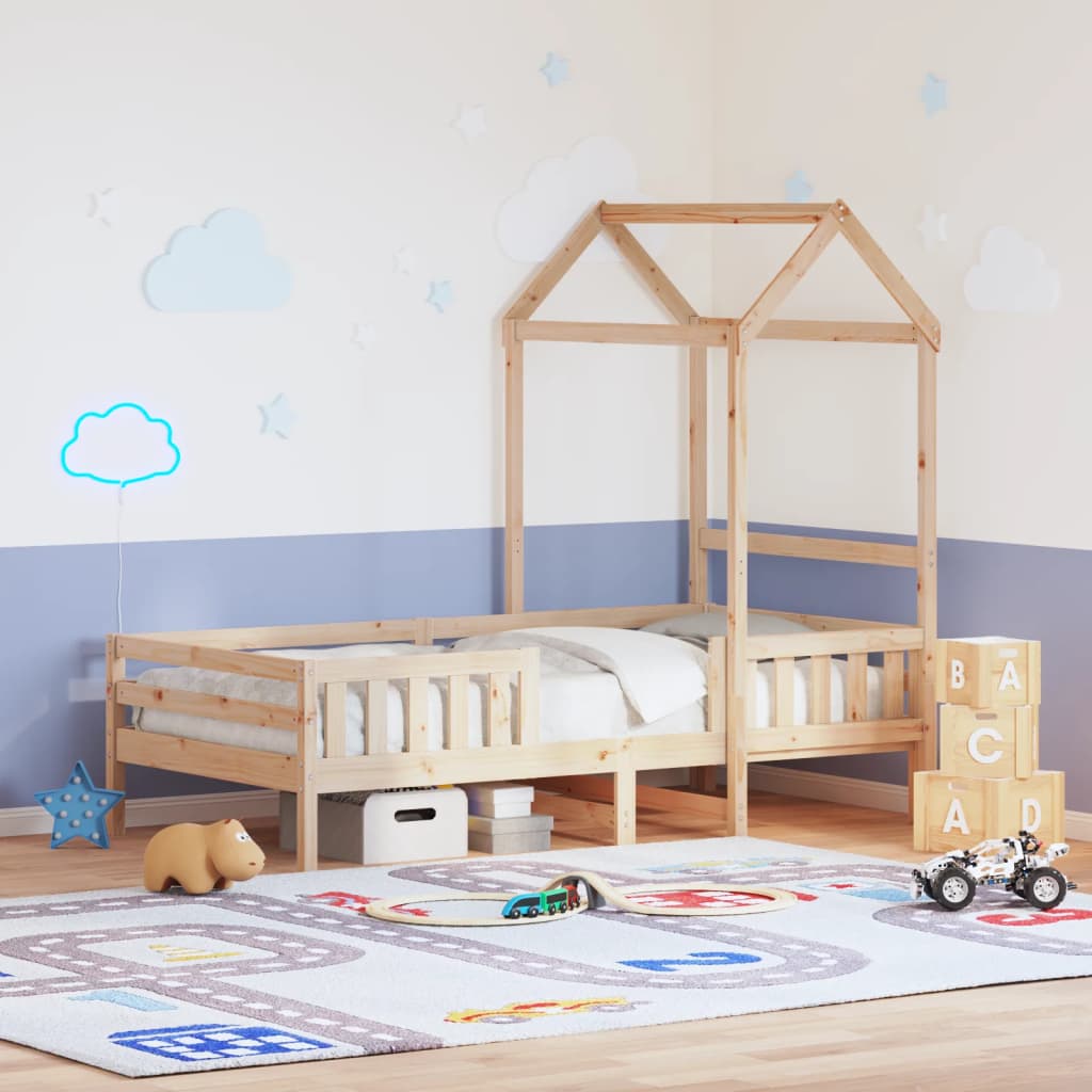 foto del prodotto giroletto con tetto 100x200 cm in legno massello di pino