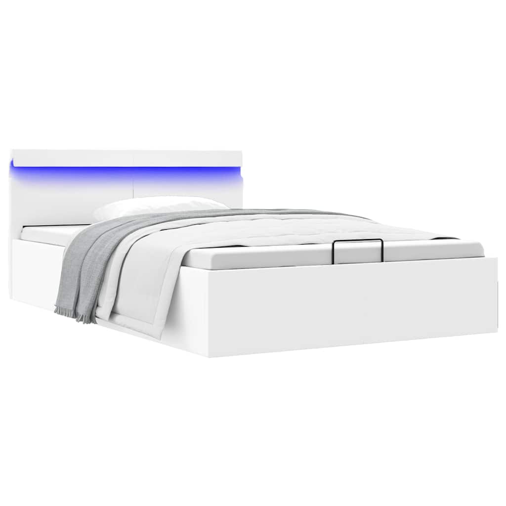 foto del prodotto giroletto contenitore idraulico led bianco similpelle 120x200cm