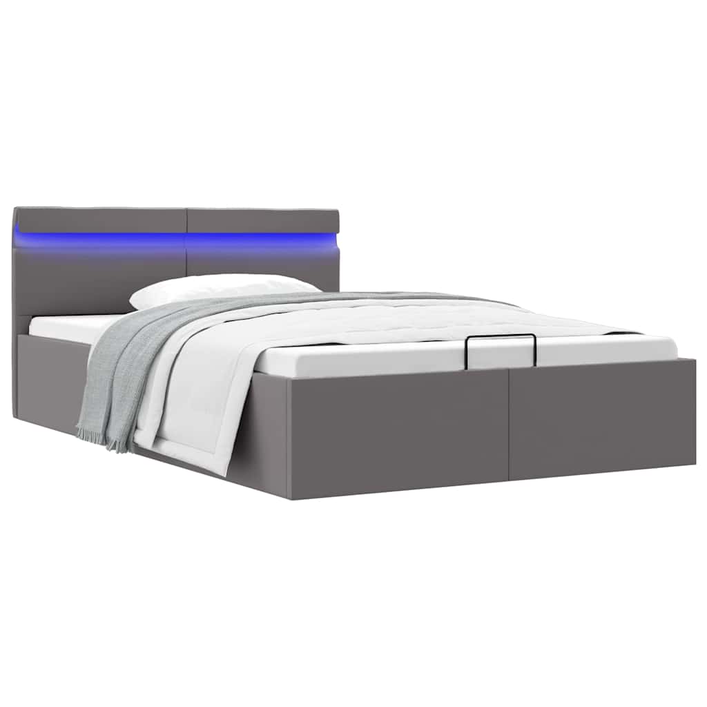 foto del prodotto giroletto contenitore idraulico led grigio similpelle 120x200cm