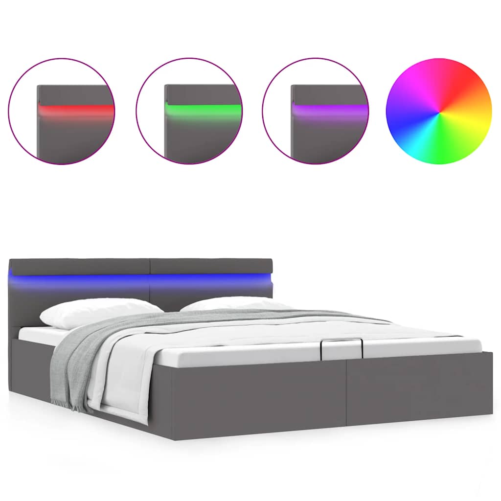 foto del prodotto giroletto contenitore idraulico led grigio similpelle 180x200cm cod mxl 63991