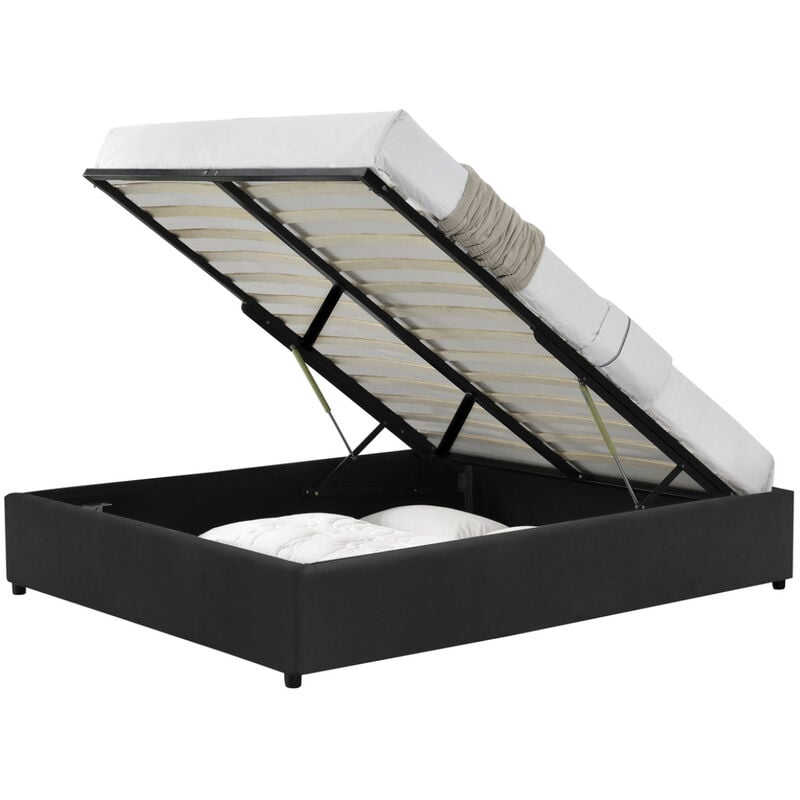foto del prodotto giroletto contenitore in velluto nero 140x190 cm kennington