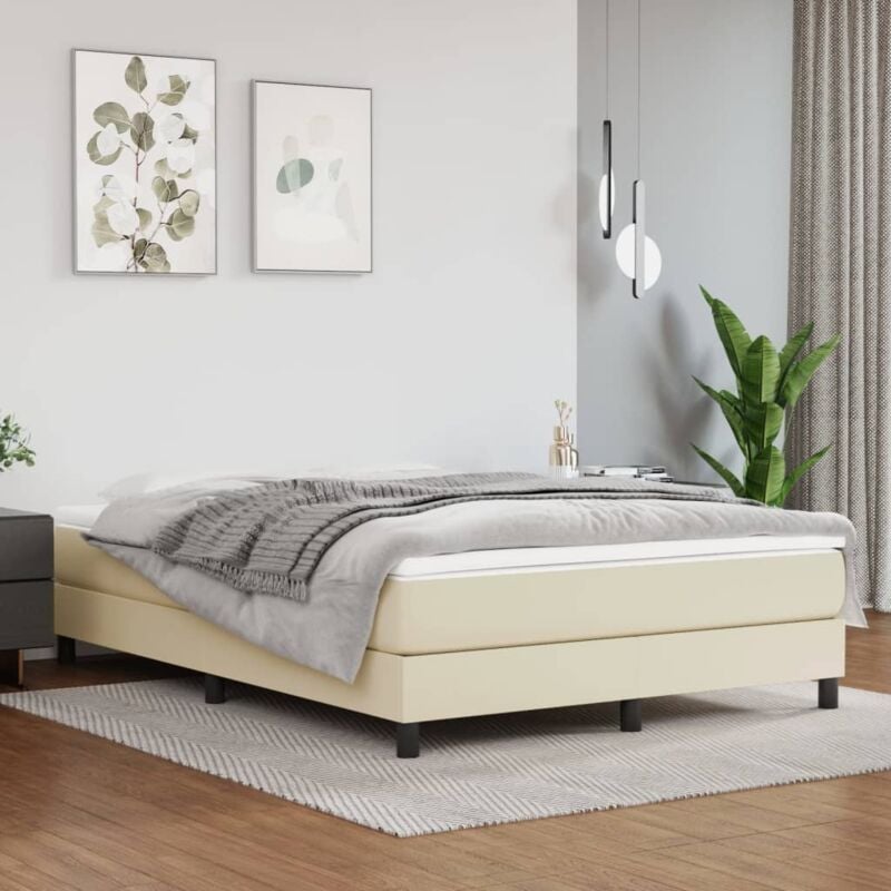 foto del prodotto giroletto crema 140x190 cm in similpelle vidaxl