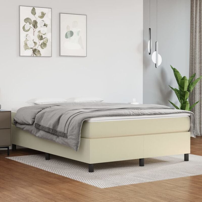foto del prodotto giroletto crema 140x200 cm in similpelle vidaxl