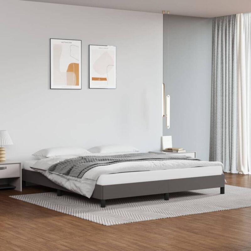 foto del prodotto giroletto grigio 180x200 cm in similpelle vidaxl