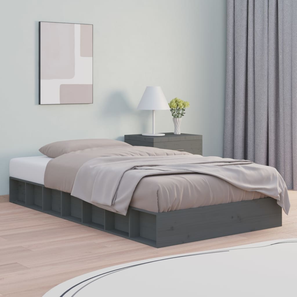 foto del prodotto giroletto grigio 75x190 cm 2ft6 small single in legno massello cod mxl 60843