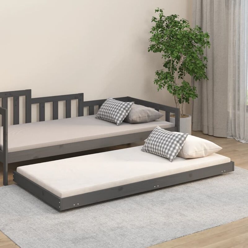 foto del prodotto giroletto grigio 75x190 cm in legno massello di pino vidaxl