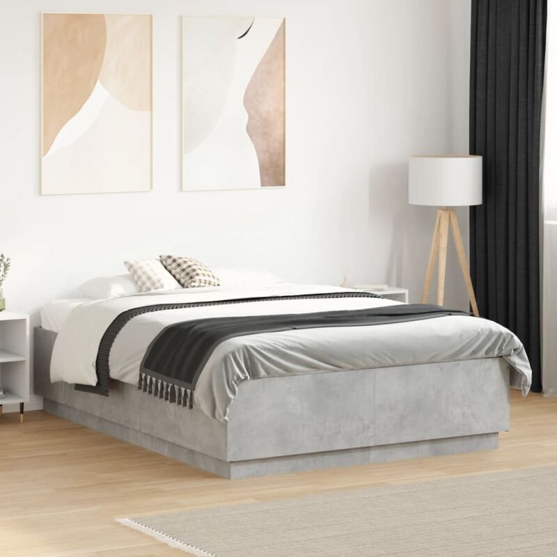 foto del prodotto giroletto grigio cemento 140x190 cm in legno multistrato vidaxl