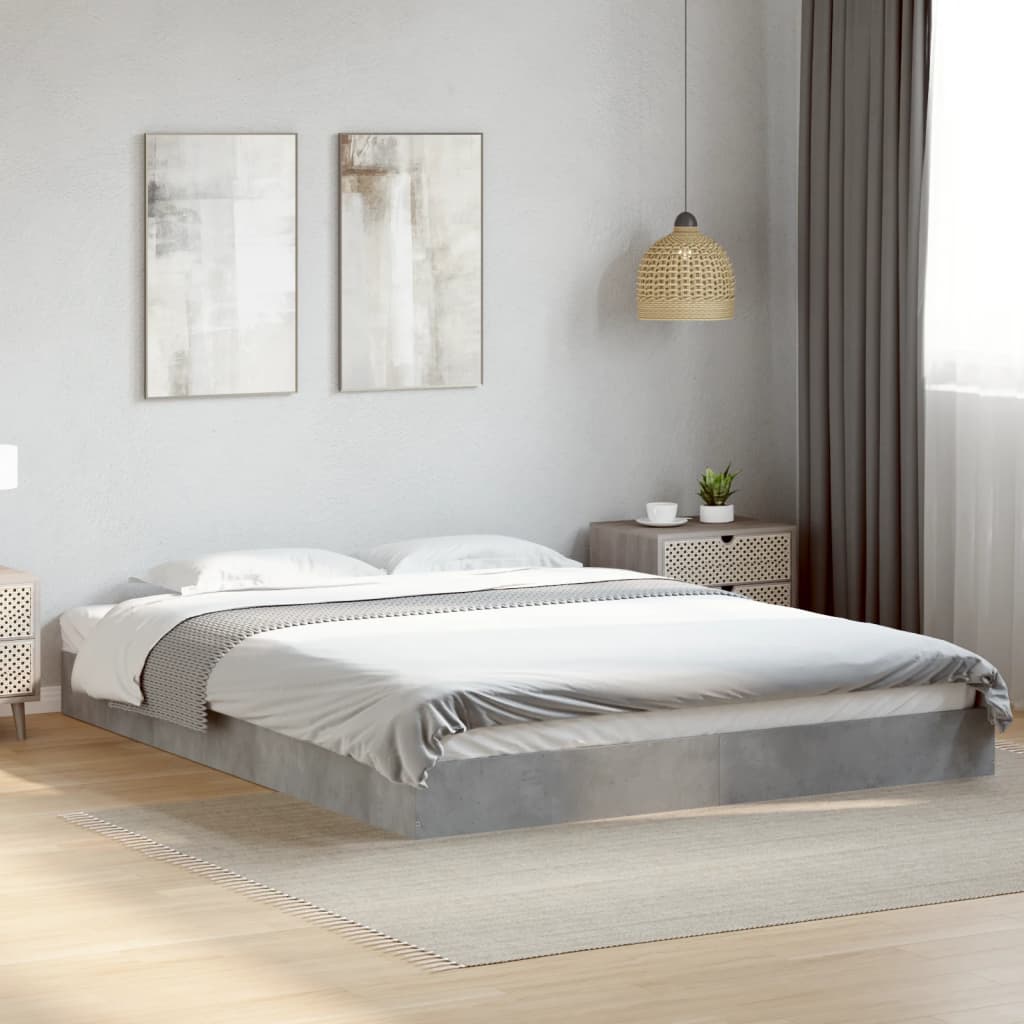 foto del prodotto giroletto grigio cemento 160x200 cm in legno multistrato