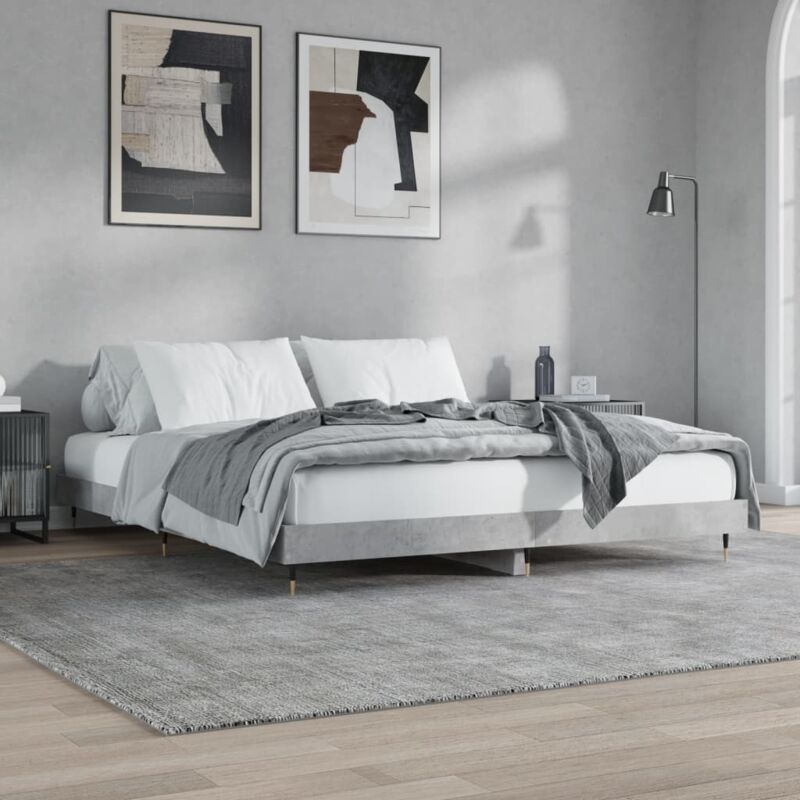 foto del prodotto giroletto grigio cemento 200x200 cm in legno multistrato vidaxl