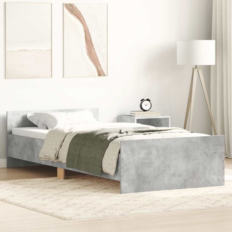 foto del prodotto giroletto grigio cemento 90x190 cm in legno multistrato vidaxl