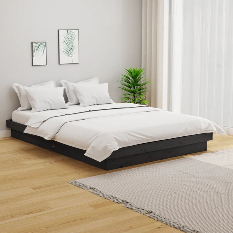 foto del prodotto giroletto grigio in legno massello 140x190 cm vidaxl