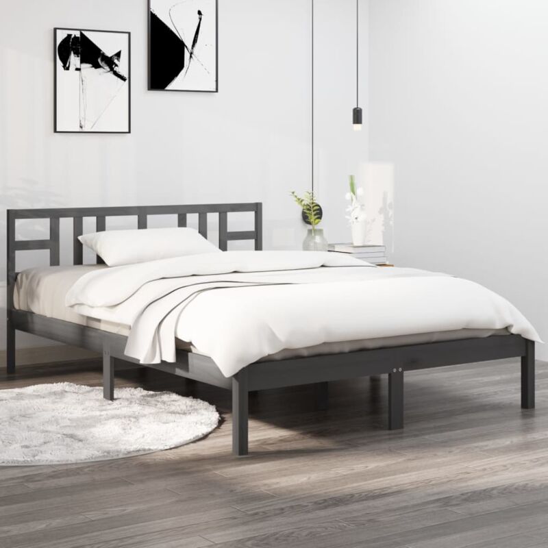 foto del prodotto giroletto grigio in legno massello 200x200 cm vidaxl