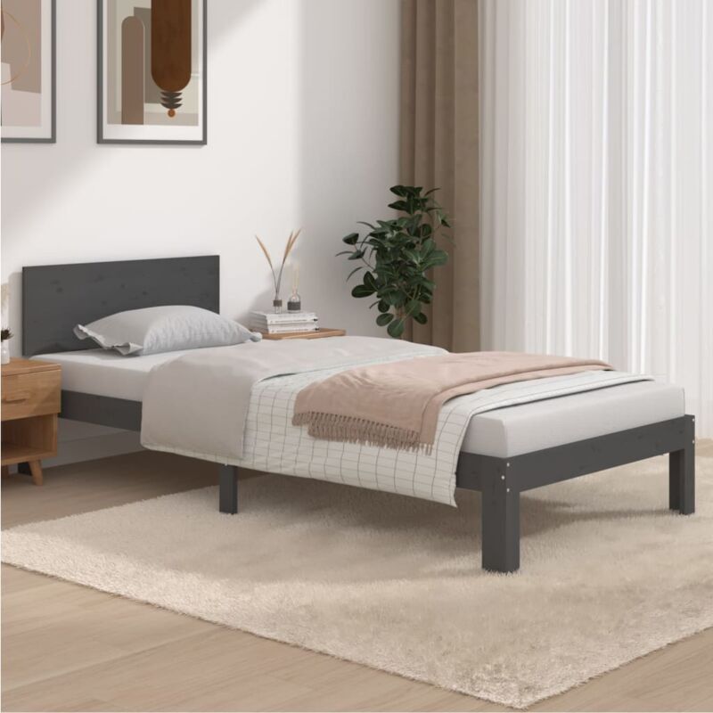 foto del prodotto giroletto grigio in legno massello di pino 90x200 cm vidaxl