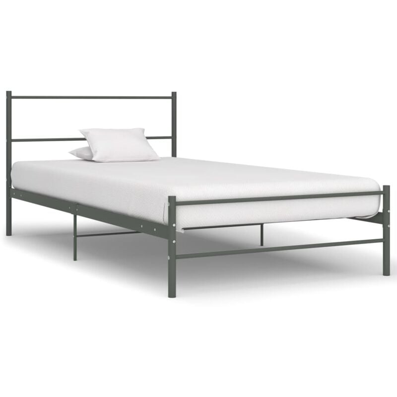 foto del prodotto giroletto grigio in metallo 90x200 cm vidaxl