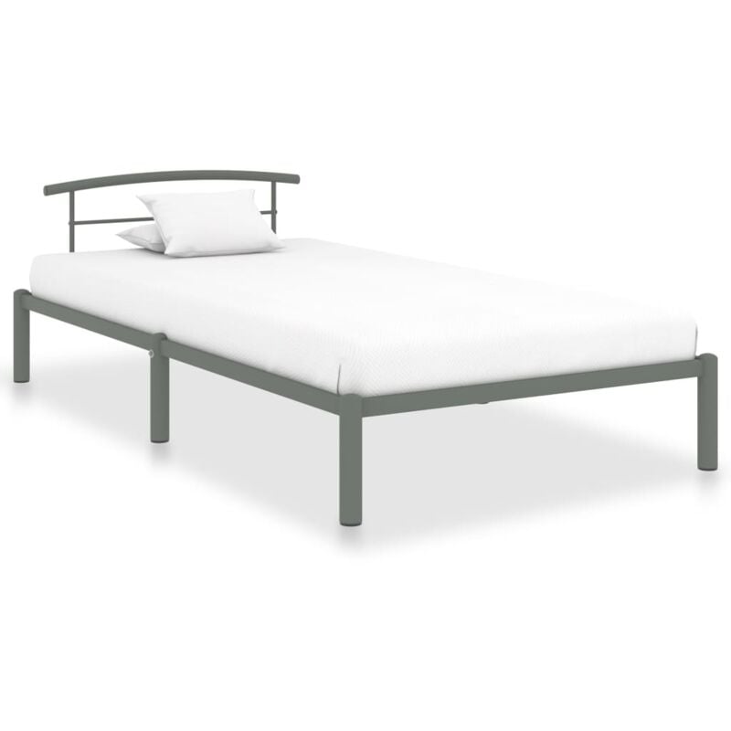foto del prodotto giroletto grigio in metallo 90x200 cm vidaxl