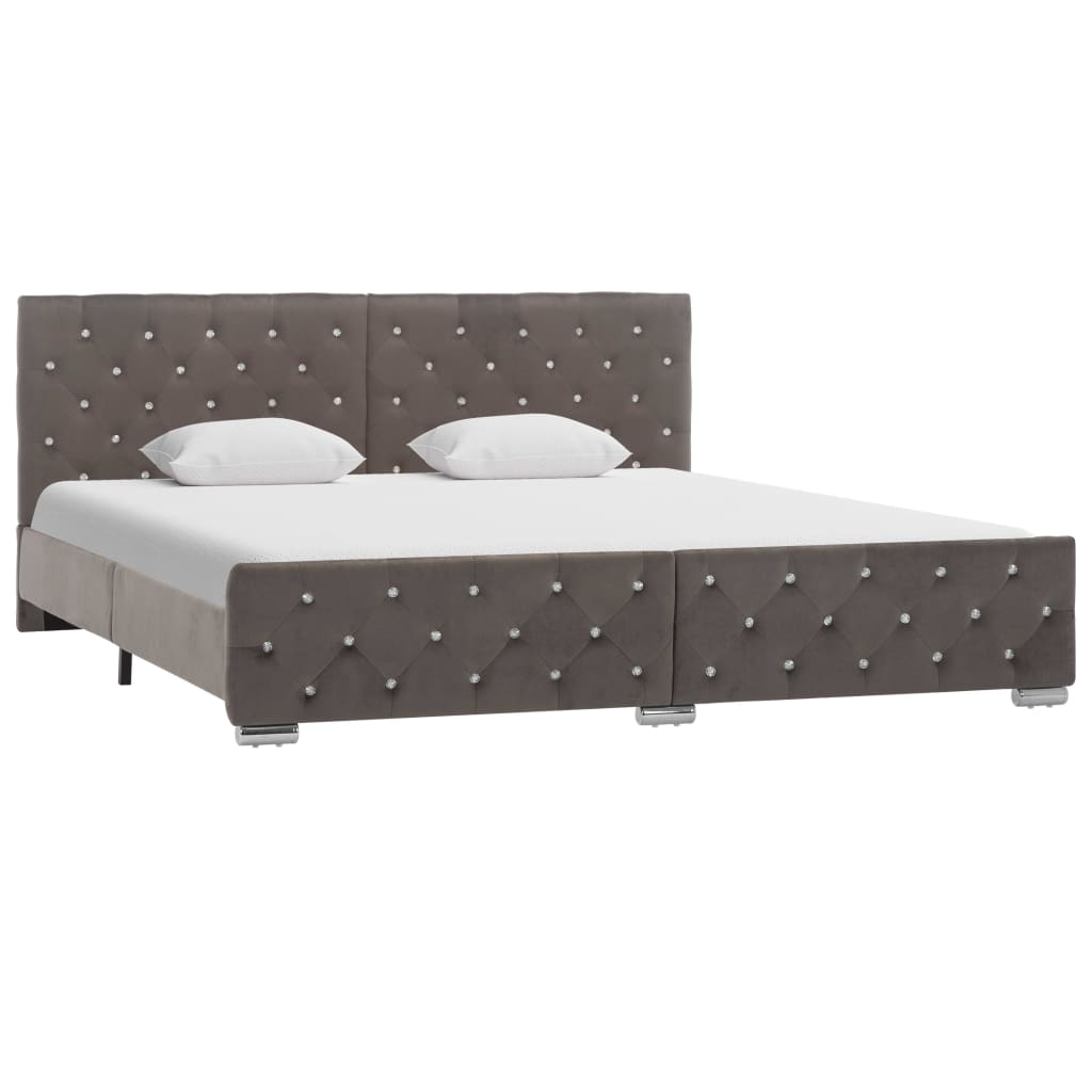 foto del prodotto giroletto grigio in velluto 180x200 cm cod mxl 59232