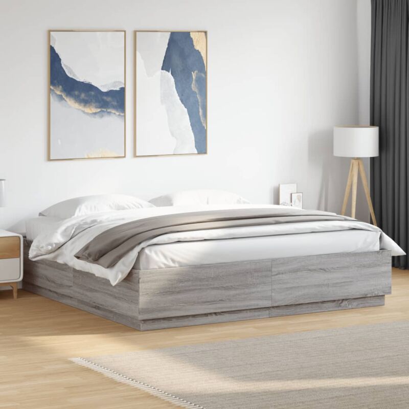 foto del prodotto giroletto grigio sonoma 200x200 cm in legno multistrato vidaxl