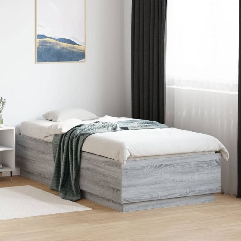 foto del prodotto giroletto grigio sonoma 90x200 cm in legno multistrato vidaxl