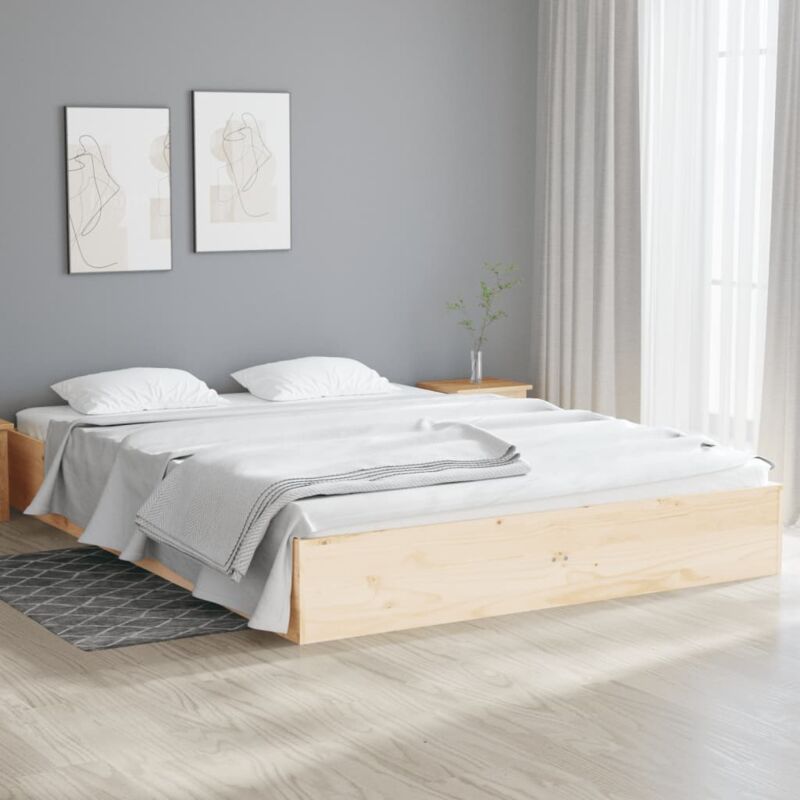 foto del prodotto giroletto in legno massello 135x190 cm double vidaxl