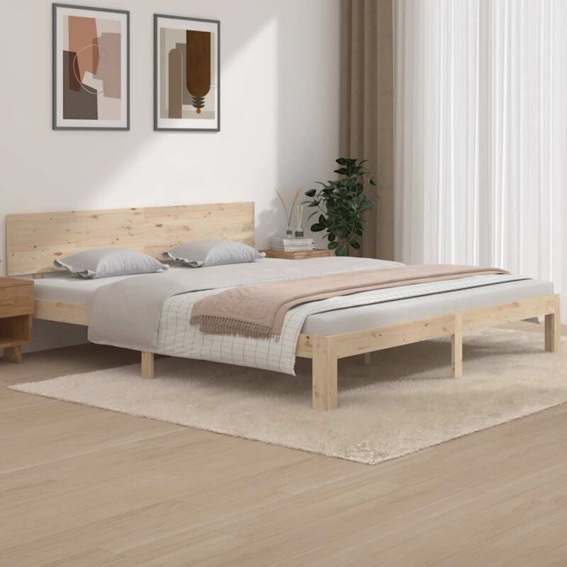 foto del prodotto giroletto in legno massello 180x200 cm super king vidaxl