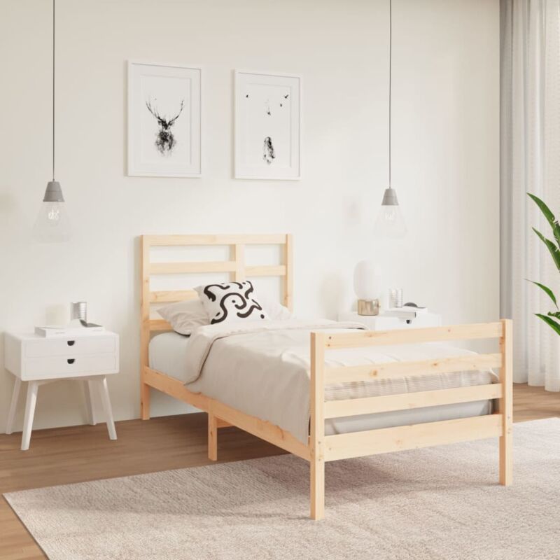 foto del prodotto giroletto in legno massello 75x190 cm small single vidaxl