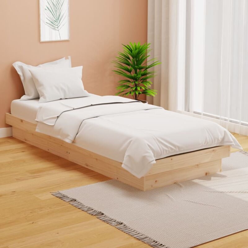 foto del prodotto giroletto in legno massello 75x190 cm small single vidaxl